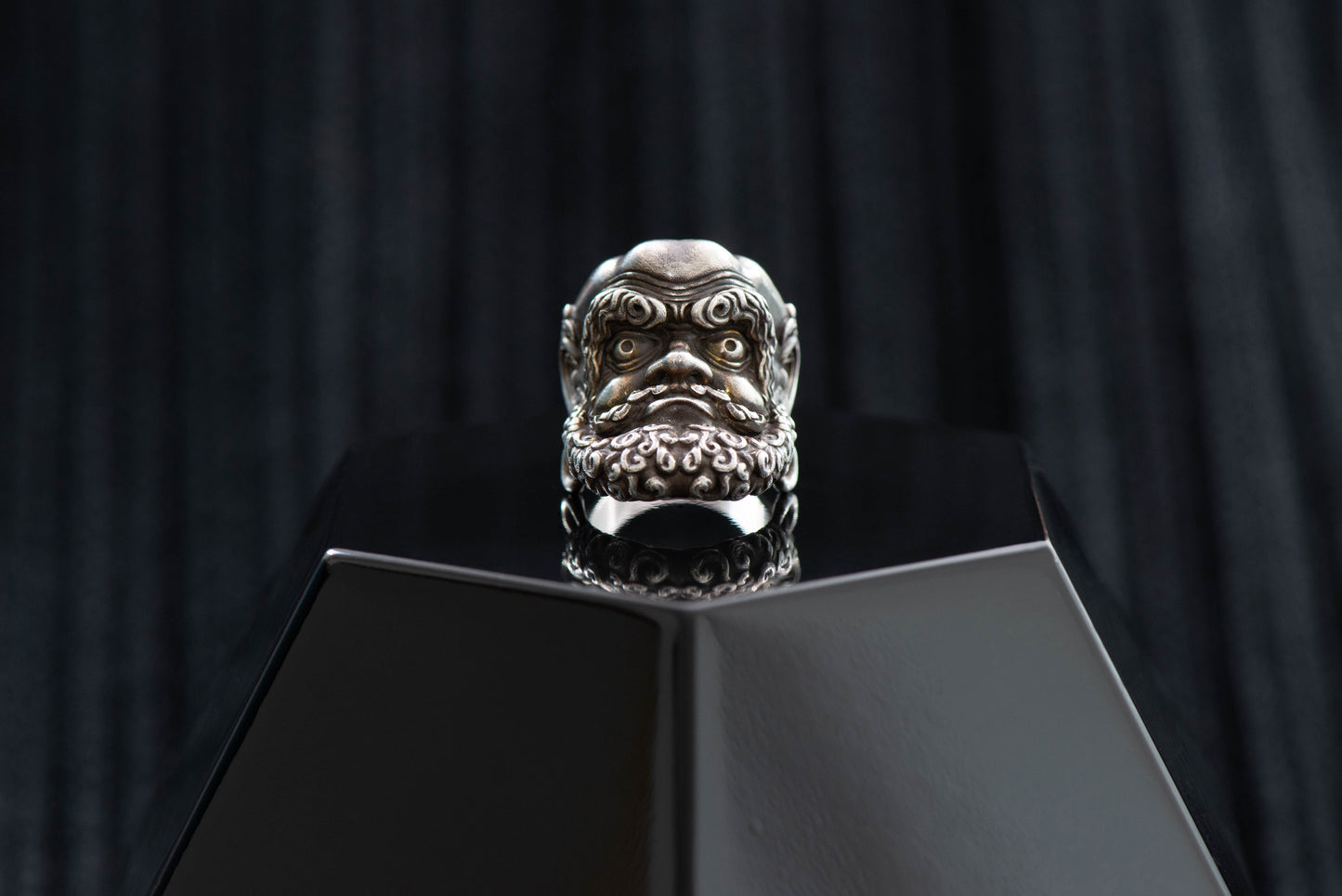 Daruma ring sterling silver