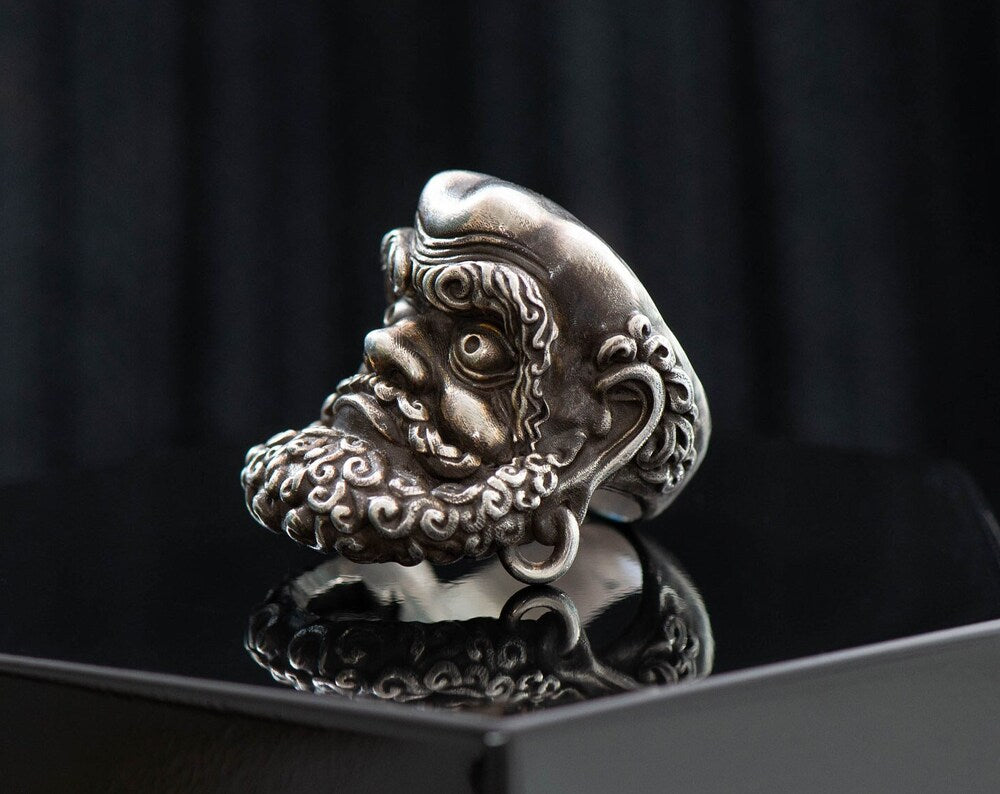 Daruma ring sterling silver