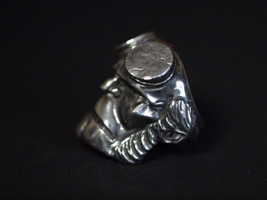 Hellboy silver ring